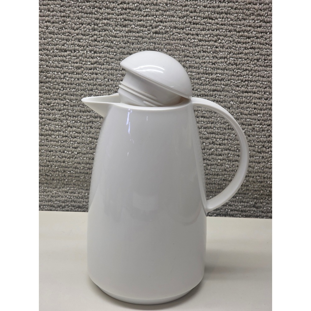 Tupperware White Thermal Carafe Pitcher 1.0L Vacuum Insulated Coffee Server 920